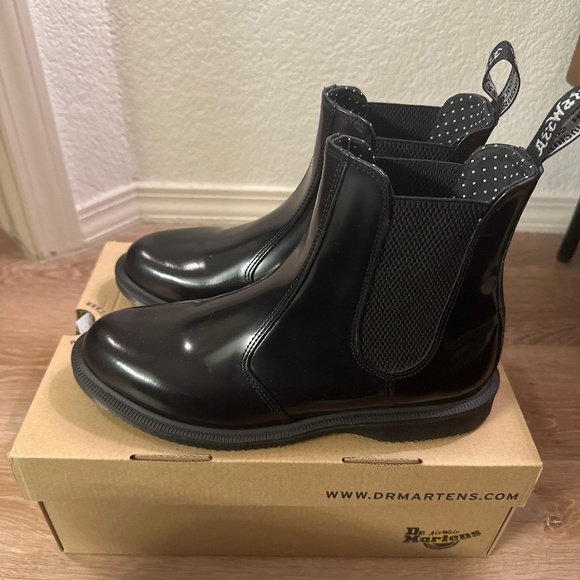 Dr Martens Flora Black Boots - Picture 1 of 6